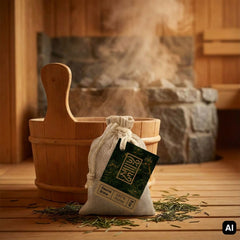 Sauna Brew Fichte im Saunakübel mit Fichtennadeln