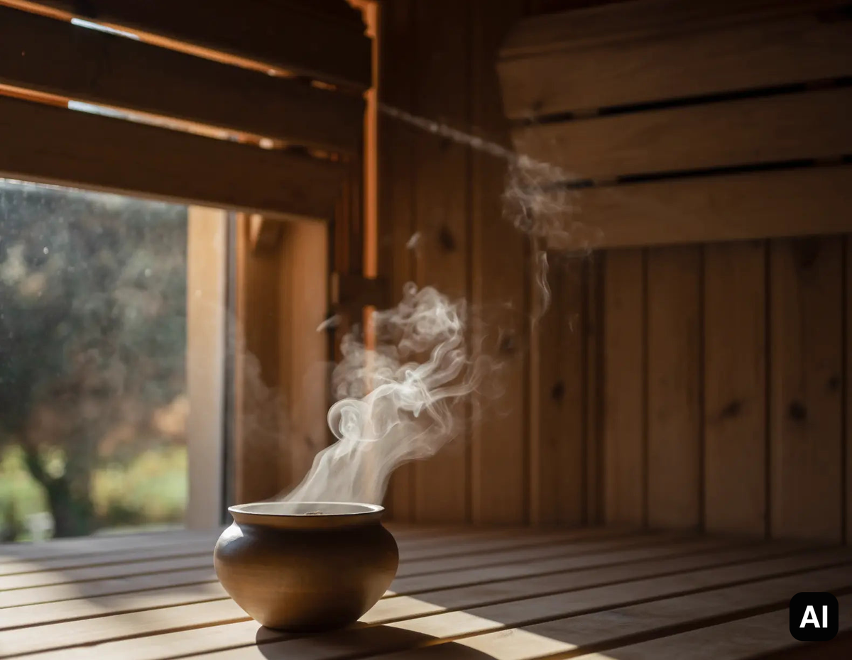 Räuchern in der Sauna