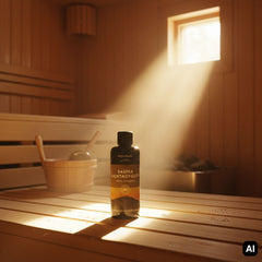 Saunaaufguss Allgäuer Geborgenheit im Sonnenlicht in der Sauna