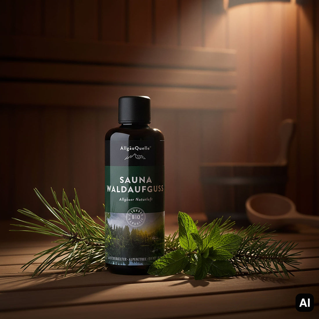 Allgäuquelle Waldaufguss für die Sauna aus dem Allgäu