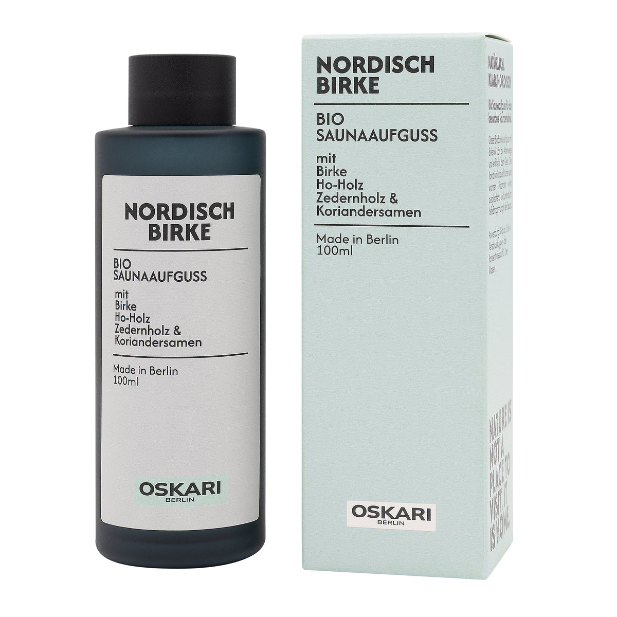 Oskari Bio Saunaaufguss Nordisch Birke 100 ml Flasche mit Schachtel